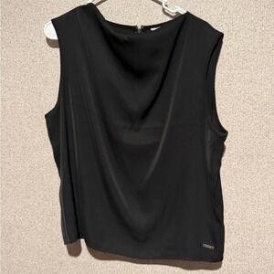 Calvin‎ Klein Black Sleeveless Blouse